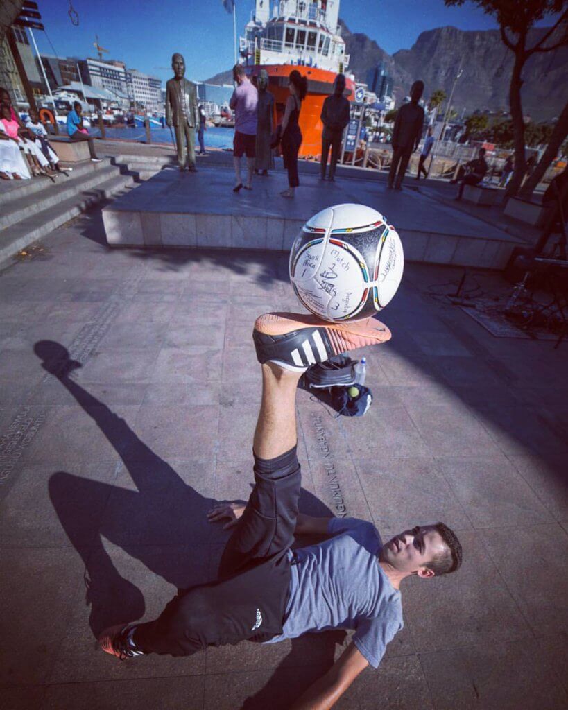 Kyle Rinquest from Cape Town Freestyle doing what he loves - Playing with a Soccer Ball.