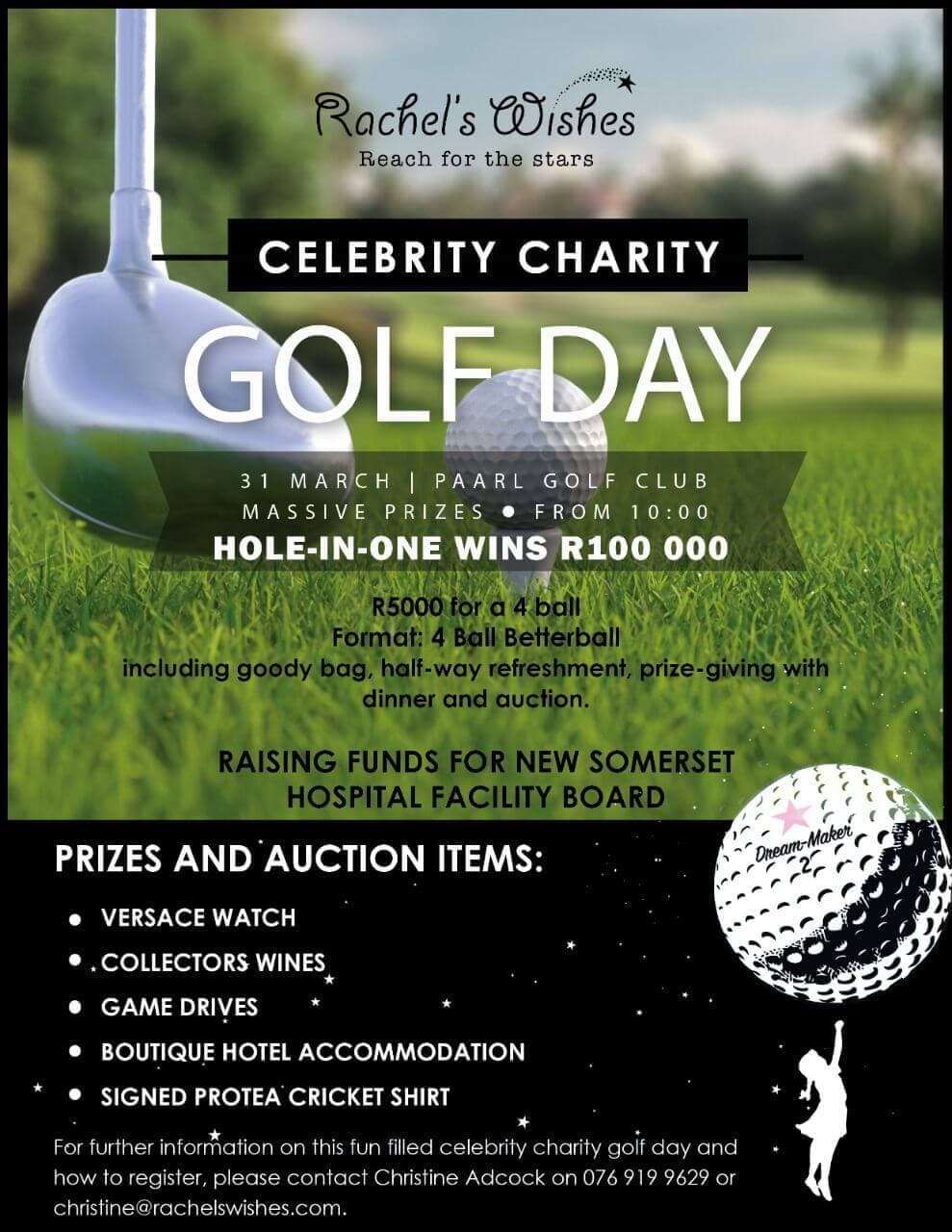 Celebrity Charity Golf Day to raise funds for NEW SOMERSET HOSPITAL FACILITY BOARD