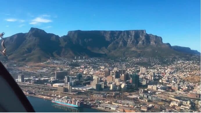 Cape Town from the air.