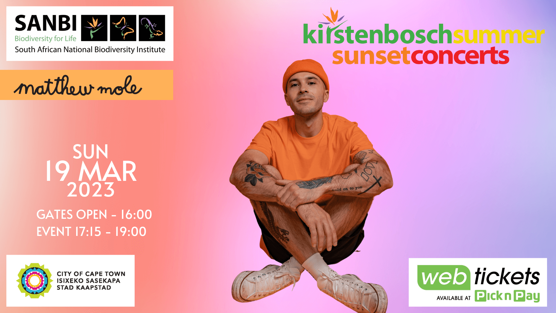 Matthew Mole Returns To Kirstenbosch