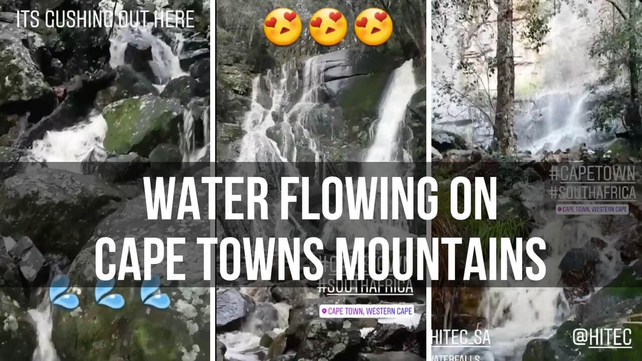 Hiking Trails and Beautiful Waterfalls Flowing Down Table Mountain