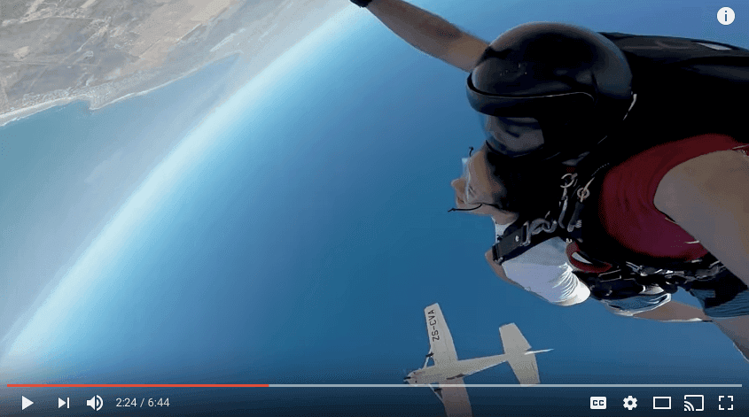 Skydiving over Cape Town