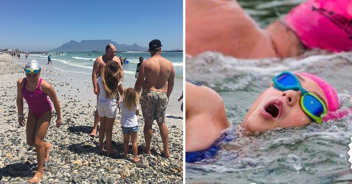 (Video) 11-Year-Old Swims Over 3 Hours From Robben Island To Bigbay To Raise Funds & Sets Record