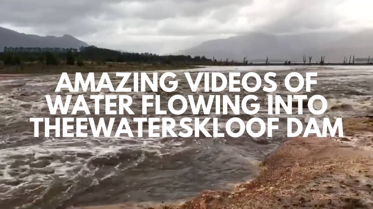 Amazing videos of water flowing into Theewaterskloof dam